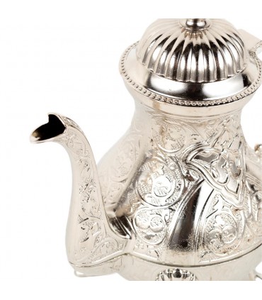 Decorative Turkish Engraved Cast Iron Teapot DELUXE - Ottoman Model