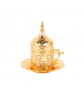 Vaso de cafe Turco Expresso - Porcela y Metal - Modelo Black Turkish