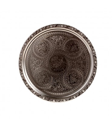 Bandeja para Té Grabada 35 cm - Calidad DELUXE - Modelo Otomano