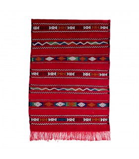 Tapisserie berbère en laine - Kilim Ahmar