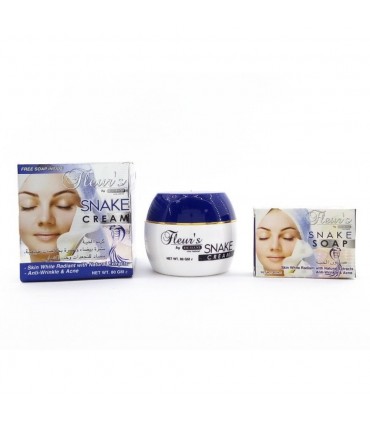 Crema Facial + Jabón Serpiente - Arrugas y Acné -  80 ml - Hemani