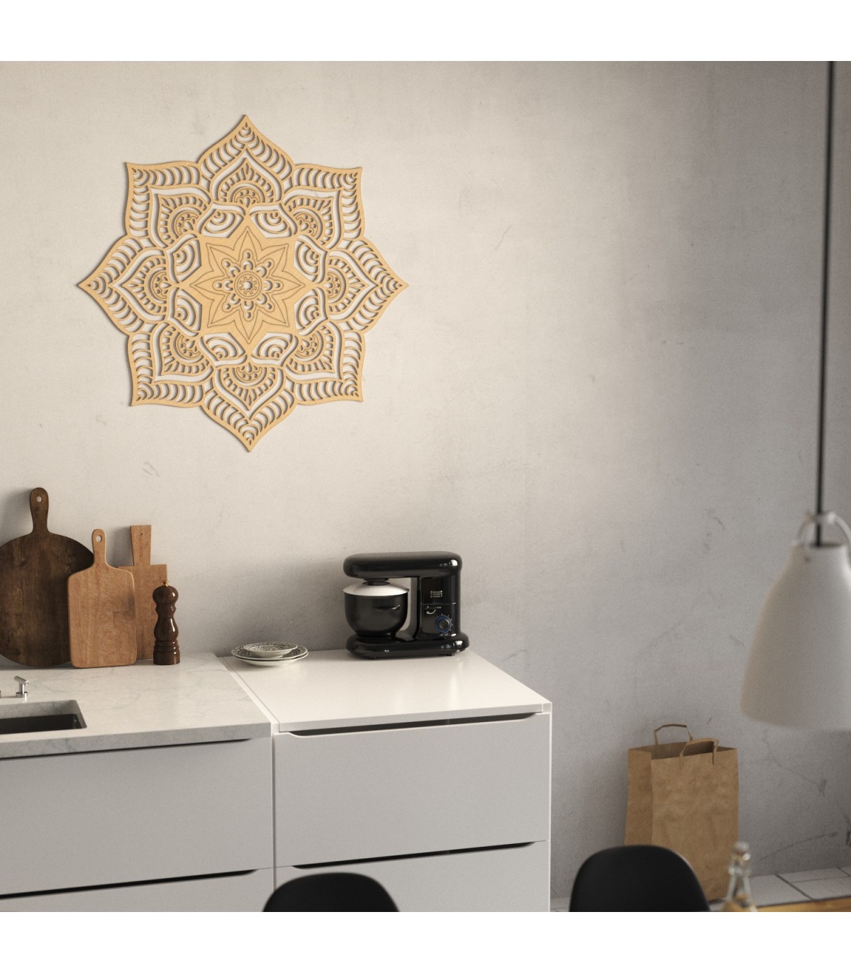 Adornos de mesa de mandalas de madera - Oferta Limitada en Stock