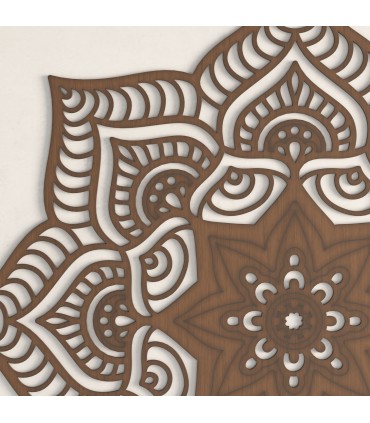 Mandala en bois - Décoration d'intérieur - Feng Shui