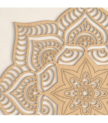 Mandala de Madera - Decoración del Hogar - Feng Shui