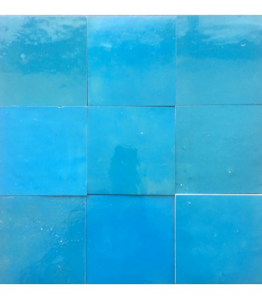 Carrelage marocain Zellige - 10 x 10 cm TURQUOISE