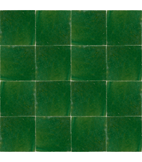 Azulejo Zellige Marrocos - 10 x 10 cm VERDE OLIVA