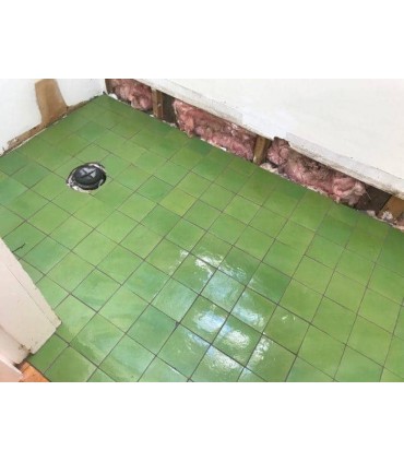 Azulejo Zellige Marrocos - 10 x 10 cm VERDE PISTACHE