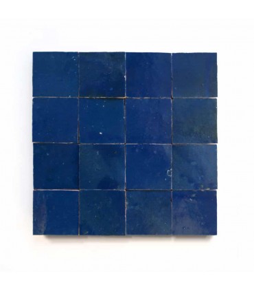 Carrelage marocain Zellige - 10 x 10 cm COBALT BLUE