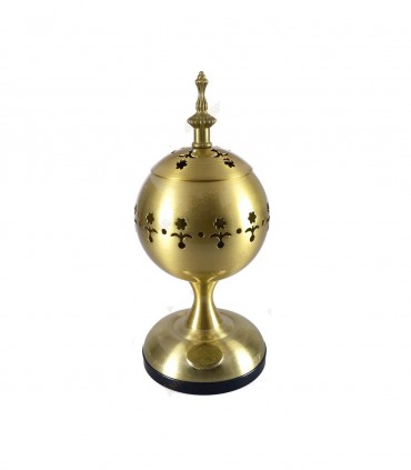 Mini Censer to burn with Charcoal - Arabic Design - 13 cm