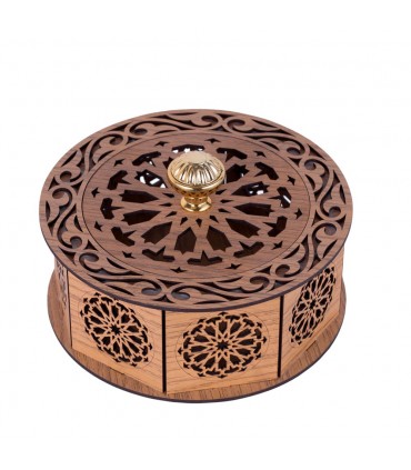 Octagonal Wooden Box - 18 cm Diameter - Jatab Model