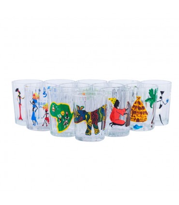 Set of 12 Glasses - African Relic - Unique Product