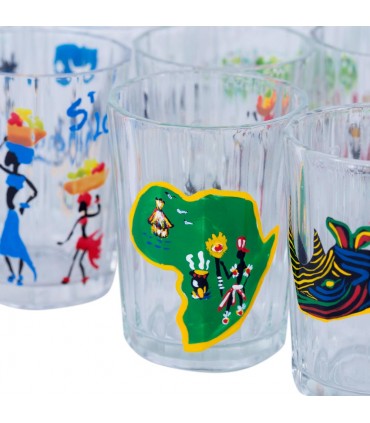 Ensemble de 12 verres - Relique africaine - Produit unique