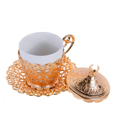 Türkische Tee- oder Kaffeetasse und Untertasse - Kahua-Modell