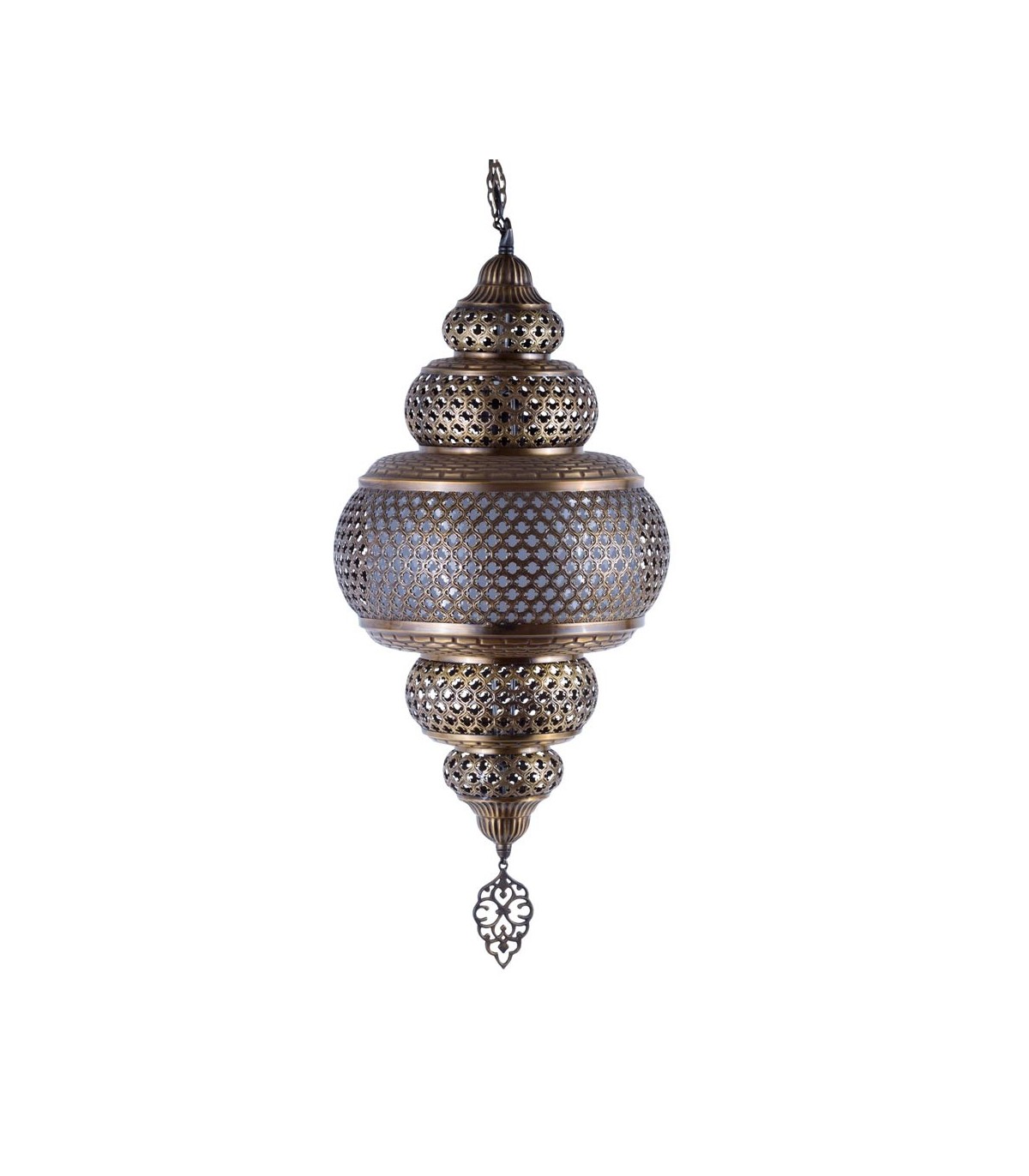 Lustre Suspension Mosaïque Turque/marocaine - Style Tiffany - Diamètre 17 Cm, Longueur 65 Cm - LED Inclu