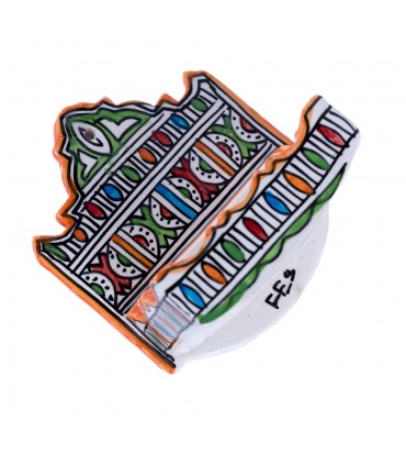 Porte-savon à suspendre en céramique de Fès - Atesania marocain - Modèle QUILADA