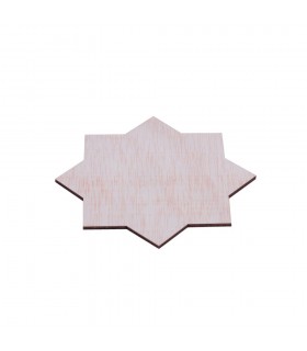 Estrela De Madeira - 8 Pontas - 4 mm Espessura - Medidas personalizadas