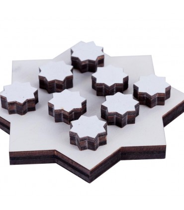 Pack Star 12 cm + 8 Mini Stars 2 cm - Laser Cut