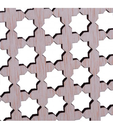 Laser Cut Wood Lattice - Andalusian Geometric - Nafida Model - 100 x 60 cm
