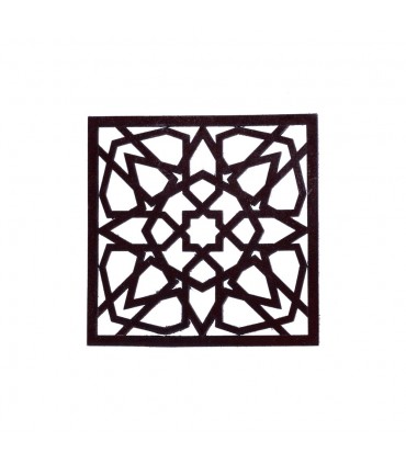 Porte-gobelet en cuir - Motifs géométriques - Modèles assortis de 8,3 cm de diamètre