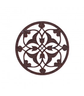 Porta Copos De Madeira - Motivos Geométricos - 8,3 cm Diâmetro Modelos Sortidos