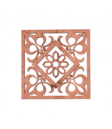 Wooden Coasters - Geometric Motifs - 8.3 cm Diameter Assorted Models