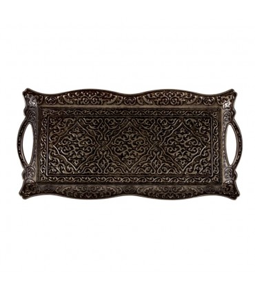 Graviertes türkisches Tablett - DELUXE Qualität - Besiktas Modell - 32 cm