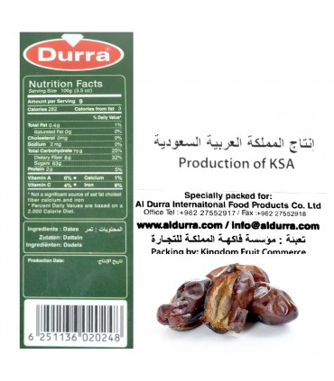 Datiles Arabia Saudí - KHUDRI - Durra 800 gr