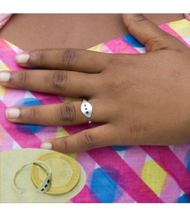 Ring-Tuareg - Silber - Intarsien Holz Ebony - Neuheit