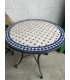 Mosaic Table - Round Blue - Fez Tiles - SARKA MUDAWAR Model