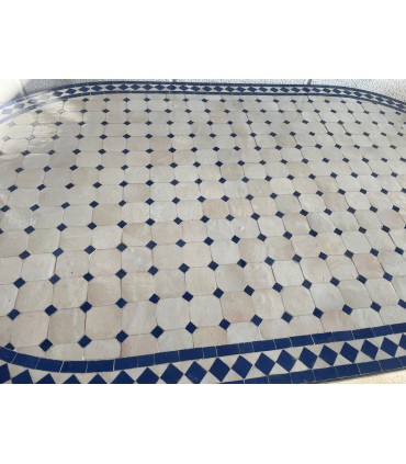 Mosaik Tisch - OVAL Blau - Fez Fliesen - SARKA MUSTATIL Modell