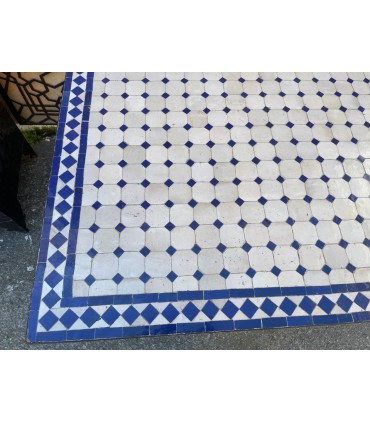 TARA Mesa de Mosaico - QUADRADA Azul - Azulejos Fez - OUTLET ATENÇÃO PRODUTO COM TARA