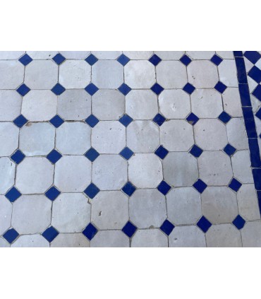 TARA Mosaic Table - SQUARE Blue - Azulejos Fez - OUTLET ATTENTION PRODUCT WITH TARA