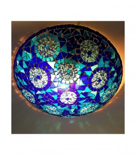 Lampada da parete o plafoniera turca - Vetro di Murano - Mosaico arabo - 25 cm Pubblici