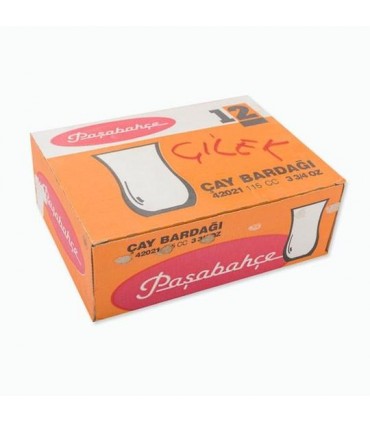 Coffret de 12 Verres à Thé Dinde - Thés Turcs - Modèle Wardi