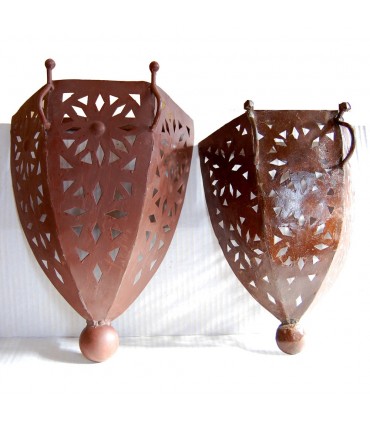 Rust Color Openwork Iron Sconce - Arabic Decoration - Model MAGREG AADI