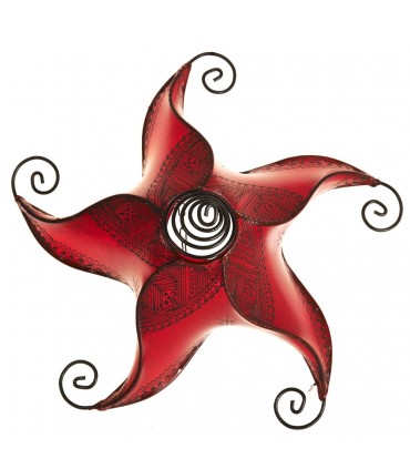 Lampada da soffitto/parete con forgia a spirale araba - artigianato marocchino - modello Halazuniuni