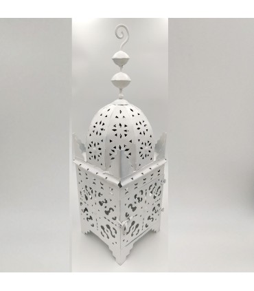 Lampadaire Arabe Jardin Blanc Décoration Marocaine - 60cm