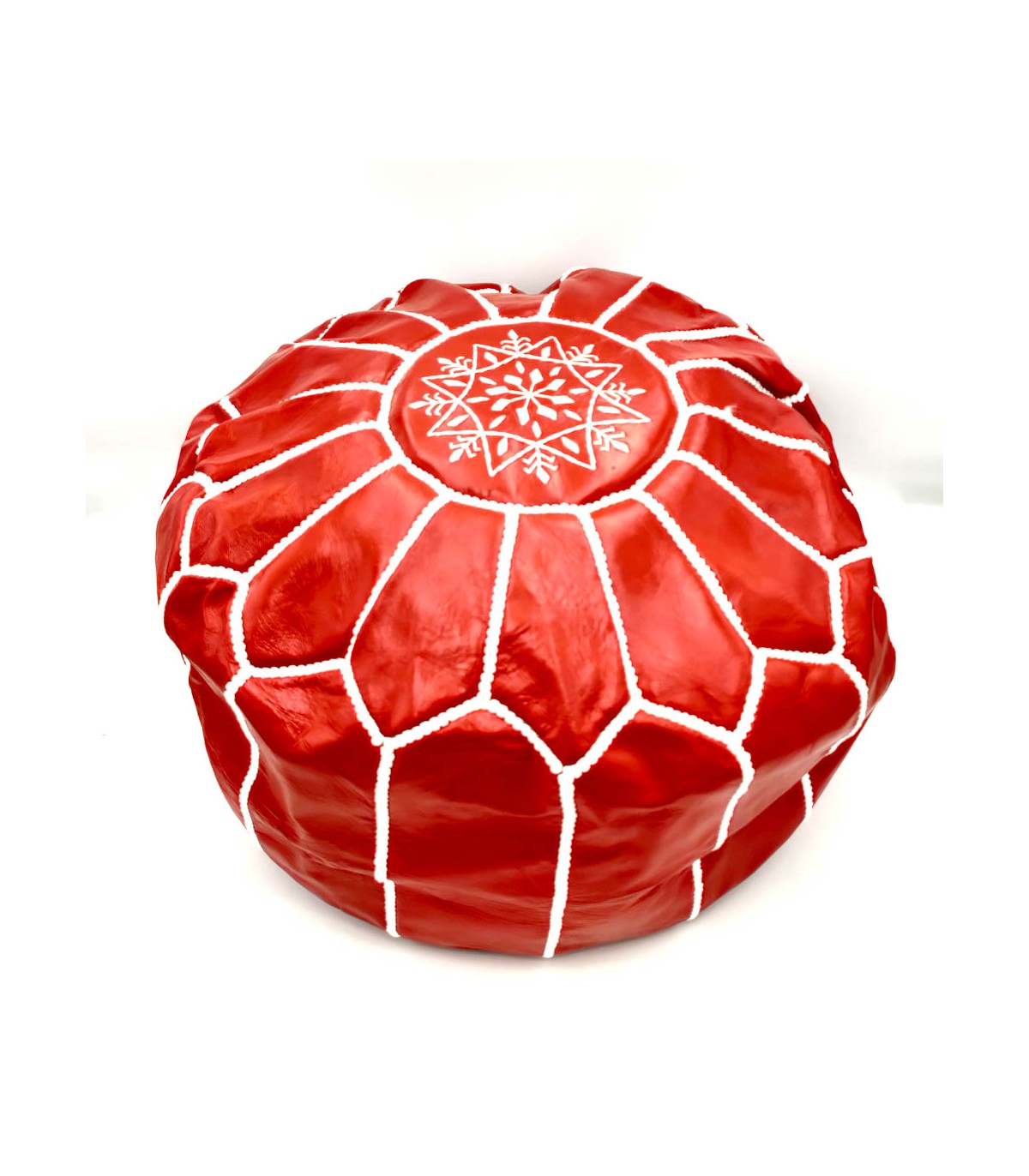 Pouf In Vera Pelle Marocchina Realizzato A Mano Dai Migliori Artigiani