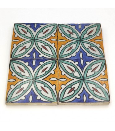 Andalusische Fliese - Nazari Mosaik - 10 cm - Handgefertigt - Modell 76