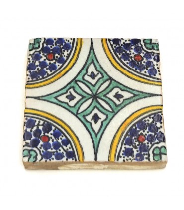 Azulejo Andaluz - Mosaico Nazari - 10 cm - Feito à Mão - Modelo 77