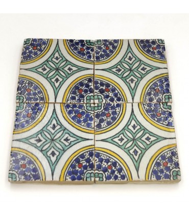 Azulejo Andalusí - Mosaico Nazari - 10 cm - Artesanal - Modelo 77