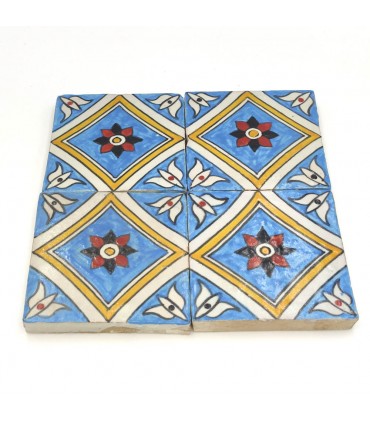 Carrelage Andalou - Mosaïque Nazari - 10 cm - Fait Main - Modèle 79