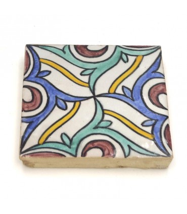 Azulejo Andalusí - Mosaico Nazari - 10 cm - Artesanal - Modelo 80