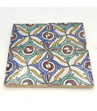 Azulejo Andalusí - Mosaico Nazari - 10 cm - Artesanal - Modelo 80