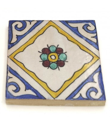 Andalusische Fliese - Nazari Mosaik - 10 cm - Handgefertigt - Modell 82