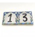 Numero civico piastrella Andalusí blu - Mosaico Nazari - 10 cm - Artigianale - Modello Arkamun