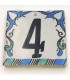 Número Casa  Azulejo Andalusí Azul - Mosaico Nazari - 10 cm - Artesanal - Modelo Arkamun