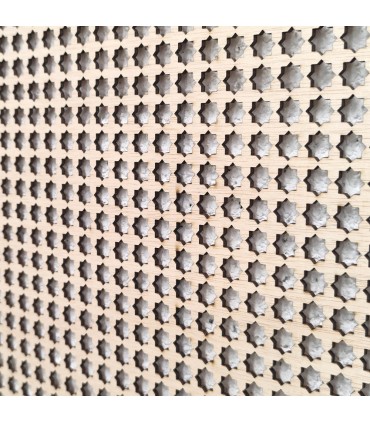 Laser Cut Wood Lattice - Andalusian Geometric - Nafida Model - 100 x 60 cm