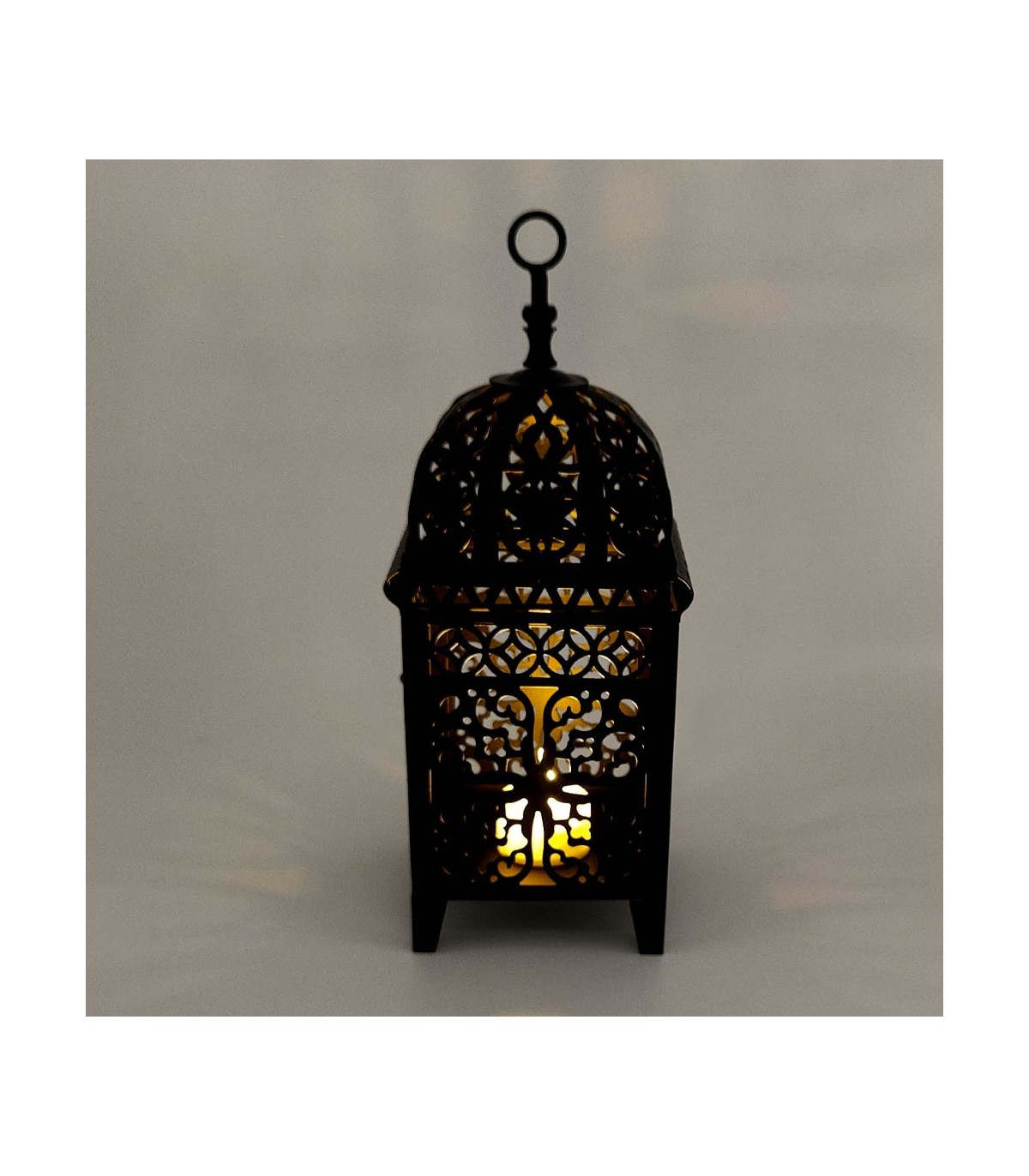 Arabic Metal Candle Holder Lantern - Andalusi Decoration - Halqa Model