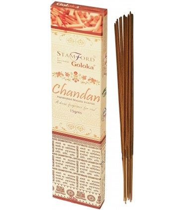 Goloka Varitas de incienso de sándalo Masala Chandan